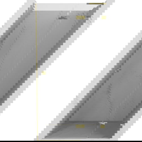 Mexen Lunar L sprchové dvere otočné pravé 80 cm, priehľadné, zlaté - 834L-080-000-50-00-P