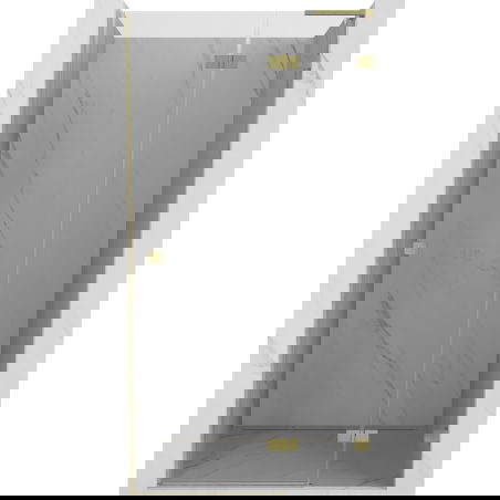 Mexen Lunar L sprchové dvere otočné pravé 75 cm, transparentné, zlaté kartáčované - 834L-075-000-55-00-P