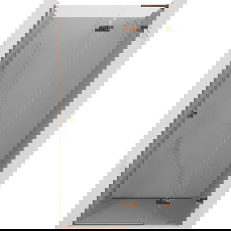 Mexen Lunar L sprchové dvere otočné pravé 90 cm, transparentné, ružové zlato - 834L-090-000-60-00-P