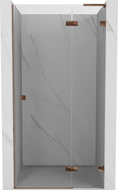 Mexen Lunar L sprchové dvere výklopné pravé 105 cm, transparentné, ružové zlato - 834L-105-000-60-00-P