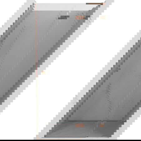 Mexen Lunar L sprchové dvere otočné pravé 110 cm, transparentné, brúsená meď - 834L-110-000-65-00-P