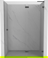 Mexen Lunar L sprchové dvere pántové pravé 135 cm, transparentné, brúsená gun gray - 834L-135-000-66-00-P