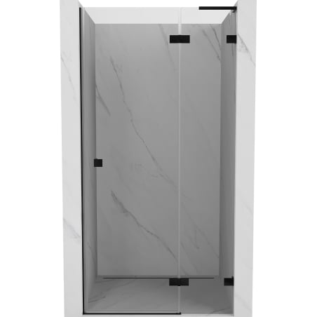 Mexen Lunar L sprchové dvere otočné pravé 75 cm, transparentné, čierne - 834L-075-000-70-00-P