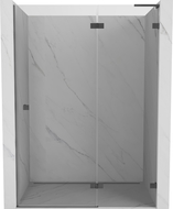 Mexen Lunar L sprchové dvere otvárateľné pravé 140 cm, transparentné, gun metal - 834L-140-000-95-00-P