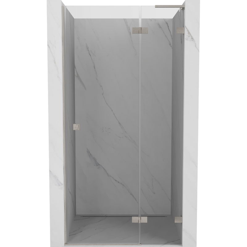 Mexen Lunar L sprchové dvere otočné pravé 95 cm, číre, kefovaný nikel - 834L-095-000-97-00-P