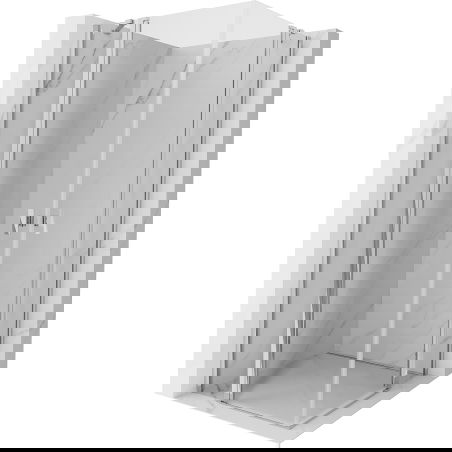 Mexen Mist Duo sprchovací kút s otváracími dverami 105 x 105 cm, priehľadný, chróm - 8A4-105-105-01-00