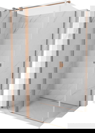 Mexen Mist T sprchová kabína otočná 90 x 100 cm, transparentná, brúsená meď - 8A4T-090-100-65-00