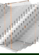 Mexen Mist T sprchovací kút s otváracími dverami 105 x 110 cm, číry, brúsená meď - 8A4T-105-110-65-00