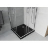 Mexen Rio sprchová kabína štvorcová 70 x 70 cm, transparentná, chróm + vanička Flat, čierna - 860-070-070-01-00-4070