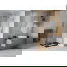 Mexen Rio štvorcová sprchová kabína 70 x 70 cm, transparentnéné, chrómová + závesný bidet Flat, čierna - 860-070-070-01-00-4070