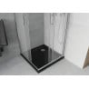 Mexen Rio štvorcová sprchová kabína 70 x 70 cm, inovať, chrómová + závesný bidet Flat, čierna - 860-070-070-01-30-4070