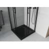Mexen Rio štvorcová sprchová kabína 70 x 70 cm, transparentnéné, čierna + závesný bidet Flat, čierna - 860-070-070-70-00-4070B
