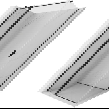 Mexen Mist T sprchová kabína s krídlovými dverami 110 x 95 cm, transparentná, čierna - 8A4T-110-095-70-00