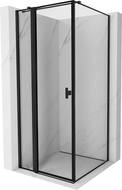 Mexen Mist T sprchovací kabína výklopná ľavá 75 x 75 cm, čierny rám, čierna - 8A4T-075-075-70-70-L