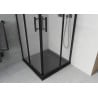 Mexen Rio štvorcová sprchová kabína 70 x 70 cm, inovať, čierna + závesný bidet Flat, čierna - 860-070-070-70-30-4070B