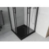 Mexen Rio štvorcová sprchová kabína 70 x 70 cm, inovať, čierna + závesný bidet Flat, čierna - 860-070-070-70-30-4070B