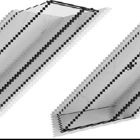 Mexen Zasne T sprchový kút otvárací pravý 95 x 120 cm, čierny rám, čierna - 8A4T-095-120-70-70-P