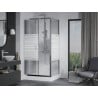 Mexen Apia sprchová kabína, posuvné dvere 100 x 80 cm, pruhy, chrómová + závesný bidet Rio - 840-100-080-01-20-4510