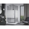 Mexen Apia sprchová kabína, posuvné dvere 100 x 80 cm, pruhy, chrómová + závesný bidet Rio - 840-100-080-01-20-4510