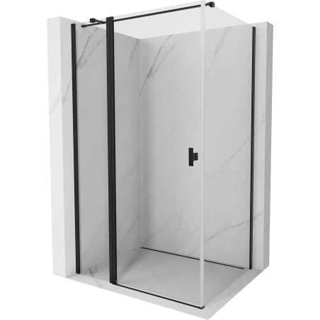 Mexen Mist T sprchový kút, závesný 70 x 120 cm, priehľadný, čierny - 8A4T-070-120-70-00