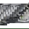 Mexen Apia sprchová kabína, posuvné dvere 120 x 80 cm, transparentnéné, čierna + závesný bidet Rio - 840-120-080-70-00-4510