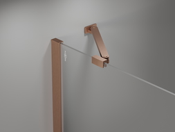 Mexen Mist Duo sprchovací kút, otváracie dvere 120 x 70 cm, transparentný, brúsená meď - 8A4-120-070-65-00