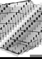 Mexen Mist T sprchová kabína otváracia ľavá 75 x 120 cm, čierna mriežka, čierna - 8A4T-075-120-70-77-L