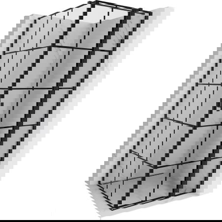 Mexen Mist T pravá rohová sprchová kabína 75 x 75 cm, čierna mriežka, čierna - 8A4T-075-075-70-77-P