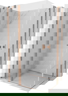 Mexen Mist Duo sprchová kabína 120 x 110 cm, transparentná, brúsená meď - 8A4-120-110-65-00