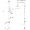 Mexen X05 sprchový stĺp, zlatá/biela - 798050591-50