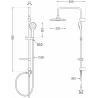 Mexen X05 sprchový stĺp, chróm/biela - 798050591-00