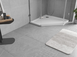 Mexen Flow pentagonálny sprchový kút slim 100 x 100 cm, biely lesk - 46P101010
