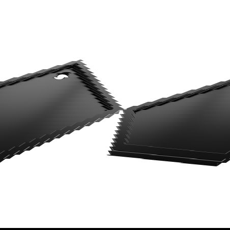 Mexen Flow pentagónový sprchový kút slim pravý 90 x 80 cm, čierny mat - 46P708090R