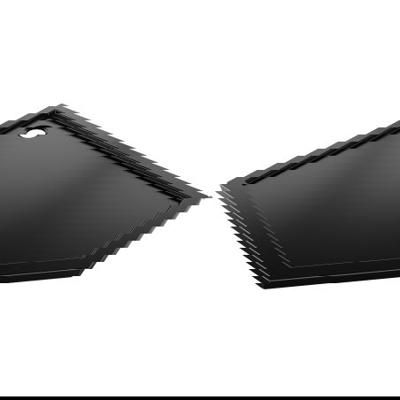 Mexen Flow päťuholníkový sprchový kút slim ľavý 100 x 80 cm, čierny mat - 46P708010L