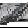 Mexen Apia sprchový kút posuvný 130 x 80 cm, transparentný, chróm + vanička Flat, čierny - 840-130-080-01-00-4070