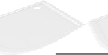 Mexen Flow asymetrický polkruhový sprchový kút slim ľavý 100 x 90 cm, biely lesk - 46Q109010L