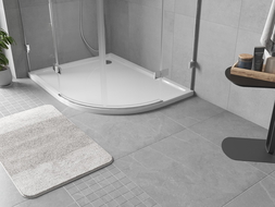 Mexen Flow polkruhový asymetrický slim ľavý 100 x 90 cm, biely lesk - 46Q109010L