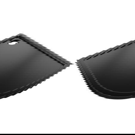 Mexen Flow sprchová vanička polkruhová asymetrická slim ľavá 100 x 80 cm, čierny mat - 46Q708010L