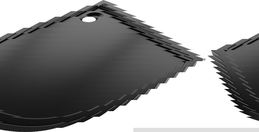 Mexen Flow asymetrický štvrťkruhový sprchový kút slim ľavý 100 x 80 cm, čierny mat - 46Q708010L