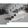 Mexen Flow asymetrický štvrťkruhový sprchový kút slim ľavý 100 x 80 cm, čierny mat - 46Q708010L