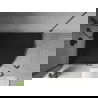Mexen Flow asymetrický štvrťkruhový sprchový kút slim ľavý 100 x 80 cm, čierny mat - 46Q708010L