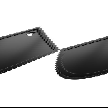 Mexen Flow polkruhový asymetrický slim pravý 100 x 80 cm, čierny mat - 46Q708010R