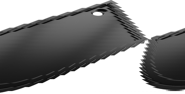 Mexen Flow polkruhový asymetrický slim pravý 100 x 80 cm, čierny mat - 46Q708010R