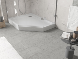 Mexen Flow+ päťuholníková vanička ľavá 100 x 80 cm, biely lesk - 46P108010LH