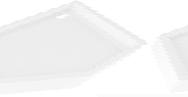 Mexen Flow+ päťuholníkový sprchový kút ľavý 100 x 90 cm, biely lesklý - 46P109010LH