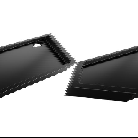 Mexen Flow+ pentagonálna sprchová vanička pravá 100 x 80 cm, čierna matná - 46P708010RH