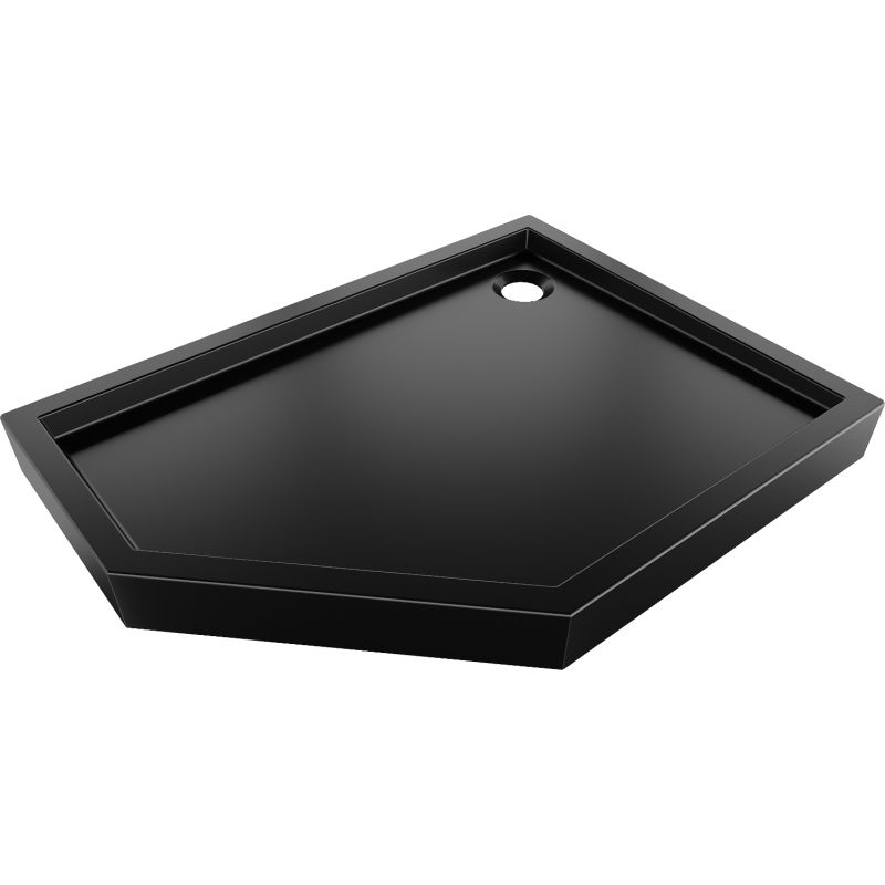 Mexen Flow+ päťuholníkový sprchový kút pravý 100 x 90 cm, čierny mat - 46P709010RH
