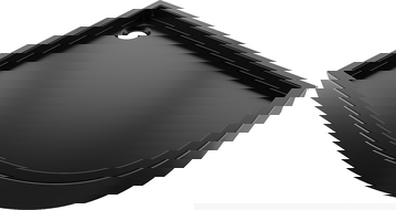 Mexen Flow+ asymetrický ľavý polkruhový sprchový kút 100 x 80 cm, čierna matná - 46Q708010LH