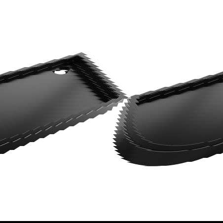 Mexen Flow+ asymetrický polkruhový sprchový kút pravý 100 x 80 cm, čierny mat - 46Q708010RH