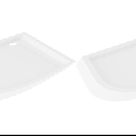 Mexen Flow+ sprchová vanička polokruhová asymetrická ľavá 100 x 90 cm, biely lesk - 46Q109010LH